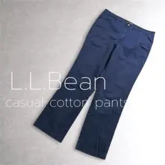 【希少サイズ17】L.L.Bean コットンパンツ ネイビー 2XL相当 大きめのサムネイル