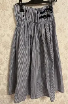 美品HIROMITHiSTLE ストライプ　ウエストデザインフレアスカートのサムネイル