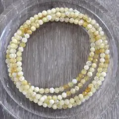 天然石ブレスレット4連 イエローオパール マグネット 開運 パワーストーン