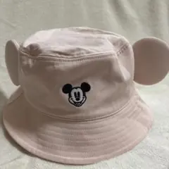 ミッキーマウス 耳付きバケットハット ピンク