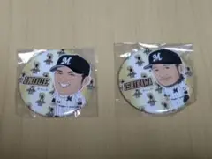 千葉ロッテマリーンズ 缶バッジ 井上晴哉 石川歩 2個セット