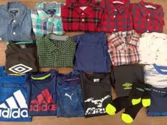 130〜160サイズ男の子　子供服まとめ売り18点　おまけ 新品靴下付き