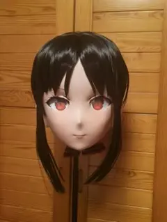 アニメ顔着ぐるみマスク（フルヘッド・ウィッグ・ロック機構・鍵付き