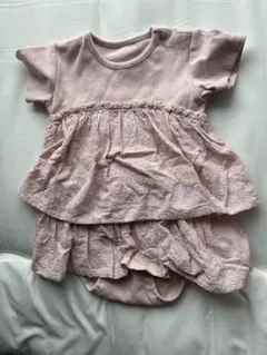 ベビー　ピンク ロンパースワンピース 70-80