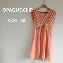 【OPAQUE.CLIP】 ドレス　ノースリーブ　ペチコート付　ピンク　M