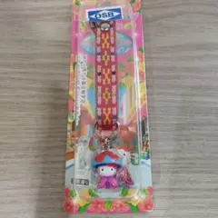 【未開封】ハローキティ ストラップ 　沖縄　国際通り花笠バージョン