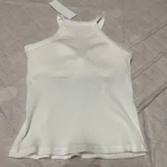 UNIQLO ホワイト ホルターネックブラタンクトップ M