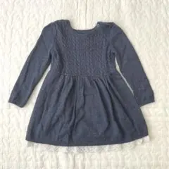 GAP ギャップ ベビーギャップ ワンピース ニットワンピース ネイビー 80