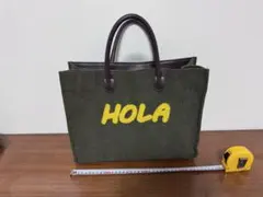 レイジースーザン　HOLA刺繍オリーブグリーントートバッグのサムネイル
