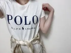 シンプルが1番♡ラルフローレン　ビッグロゴ＆ポニー白Tシャツ