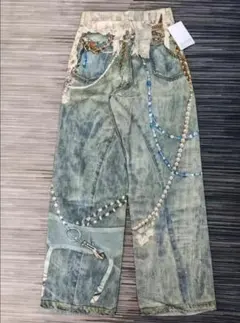 GUAPI PREMIUM デニムパンツ パリ柄 30インチ - メルカリ