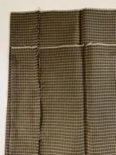 ②着物　生地　チェック　茶系