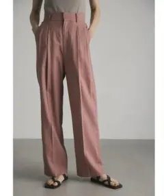 style mixer リネン2タックパンツ