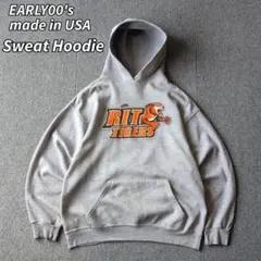 アメリカ製 00s スウェット パーカー RIT カレッジ フーディー L 古着