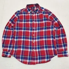 【EDWIN】エドウィン チェックシャツ ネルシャツ レッド 赤 M アメカジのサムネイル