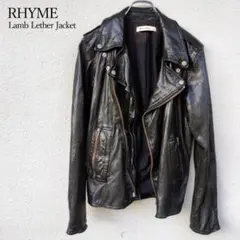 RHYME ライム ラムレザー 羊革 ダブルライダースジャケット