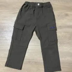 ムージョンジョン　のびのびツイルパンツ　カーキ　100cm