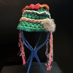 ニットキャップ 子供用 ハンドメイド キッズ用 手編み ニット帽 ④