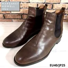 美品■マーガレットハウエル アイデア■サイドゴアブーツ✨チェルシー 天然革皮 美品□マーガレットハウエル アイデア□サイドゴアブーツ✨チェルシー