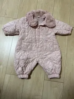 【良品】Cottoli(バースデイ) キルティングロンパース ピンク 70cm