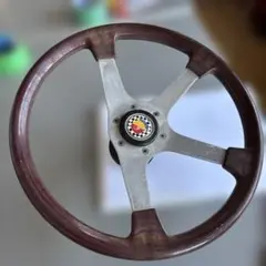 希少　ハンドル　ウッドステアリング　アバルト　ABARTH ABARTH社ウッドステアリング - メルカリ