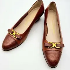 Salvatore Ferragamo ガンチーニ リボン パンプス ブラウンのサムネイル