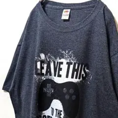 フルーツオブザルーム コントローラー ロゴ Tシャツ グレー 灰色 L 古着