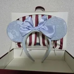 【ディズニーカチューシャ】ミニーマウス　レース　ブルー