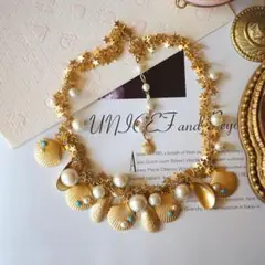 ブルービジュー×シェルチャーム 華やかブレスレット - メルカリ ブルービジュー×シェルチャーム 華やかブレスレット