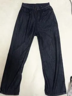 韓国He.nique デニムパンツ ワイドシルエット Sサイズ