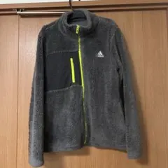 adidas フリースジャケット M グレー