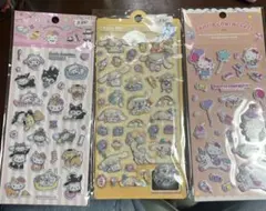 キティちゃん、シナモロールシール 3種類セット
