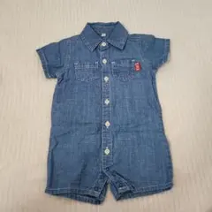 最終値下げ！【新品】デニム　ロンパース　70cm
