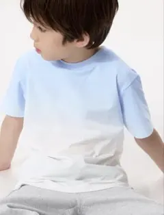 UNIQLO ドライEXクルーネックTシャツ 61 BLUE KIDS 160のサムネイル