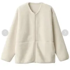 ボアフリースジャケット　アイボリー　L