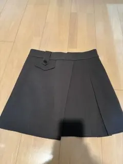 グレー　プリーツスカート ショートパンツ付き　Sサイズ