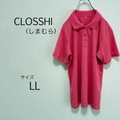 c0751【クロッシー】しまむら 半袖ポロシャツ ＬＬ 無地 カジュアル