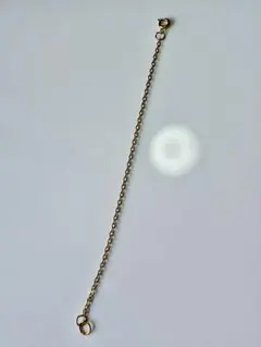 ゴールドメッキのチェーンタイプのネックレス用延長アジャスター、約13cm