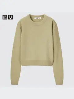 プレミアムラムクロップドセーター（長袖）