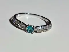 ✨宝石 パライバトルマリン ダイヤモンドリング 宇宙光・真実 癒しと浄化リング