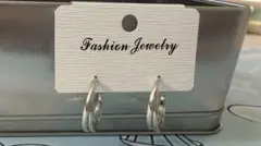 ハーフフープピアス レディース シルバーカラー