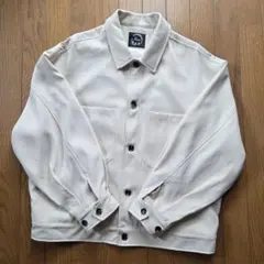 EMMA CLOTHES オーバーサイズ ドレープ CPO ブルゾン ホワイト