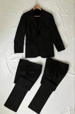 LES MUES ビジネススーツ　2パンツ付き グレー無地 A6