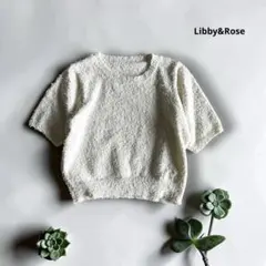 【可愛い♡】Libby&Rose シャギーニット 半袖 Mサイズ オフホワイトのサムネイル