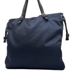 美品 アニエスベー トートバッグ ハンド ナイロン ネイビー 肩掛け A4