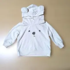 テータテート　クマ耳付き ベージュ トレーナー