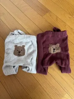 babyGAPベビータイツ 2点セット グレー ワインレッド