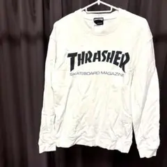 スラッシャー THRASHER 00s ビンテージ トレーナー 白 古着