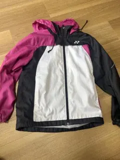YONEX フード付きジャケット ピンク/ブラック　140