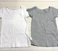 UNIQLO ユニクロ　半袖肌着2枚90cm 白.グレー